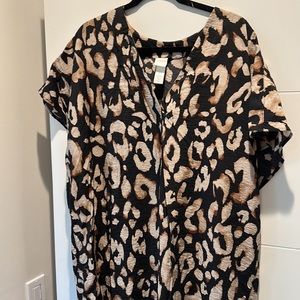 H&M leopard print Kaftan dress, size small, like new